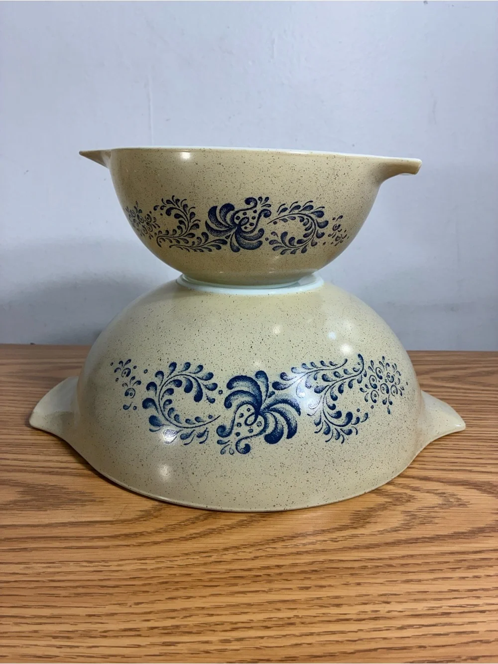 Pyrex Lld Homestead Cinderella Mixing Bowl Set 442 444